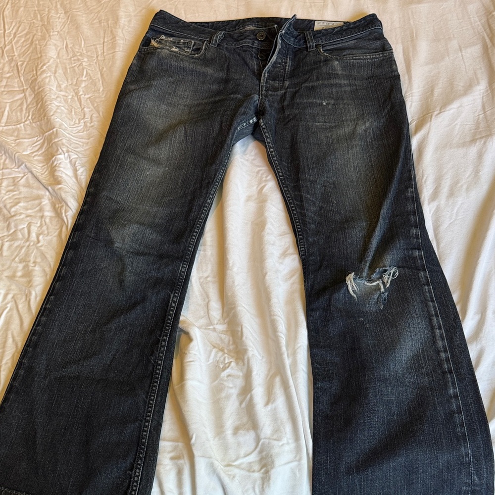 Diesel Men's Dark Blue Bootcut Jeans